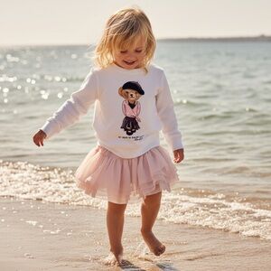 Ralph Lauren White Bear Print Sweatshirt